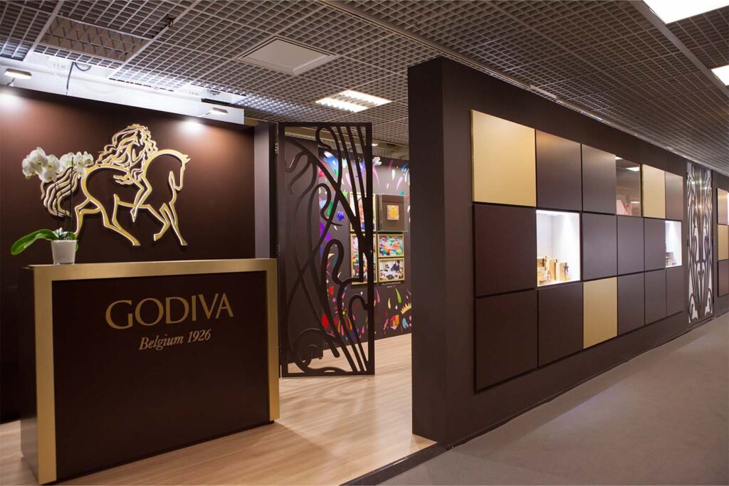 TFWA Cannes   Godiva  stand   exhibition